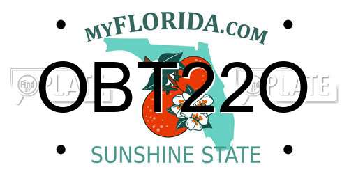 OBT22O Florida License Plate
