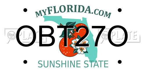 OBT27O Florida License Plate