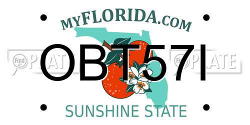 OBT57I Florida License Plate