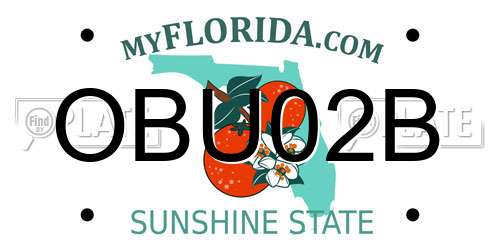 OBU02B Florida License Plate