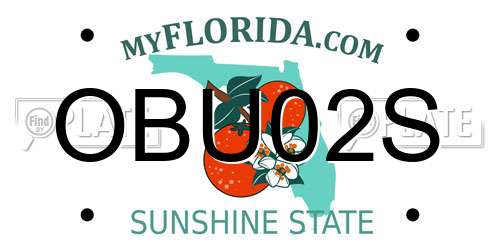 OBU02S Florida License Plate
