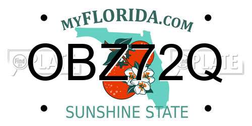 OBZ72Q Florida License Plate