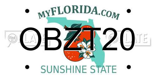 OBZT20 Florida License Plate