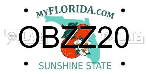 OBZZ20 Florida License Plate