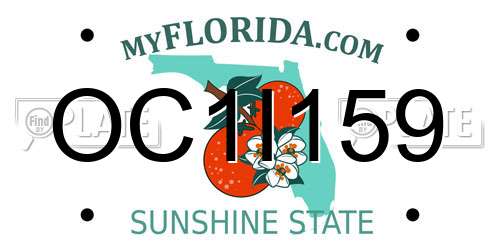 OC1I159 Florida License Plate