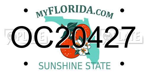 OC20427 Florida License Plate
