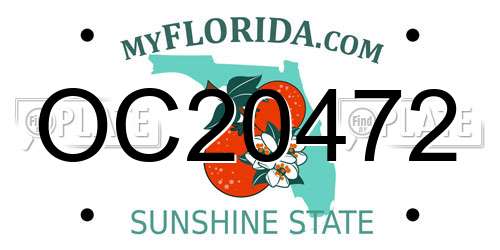 OC20472 Florida License Plate