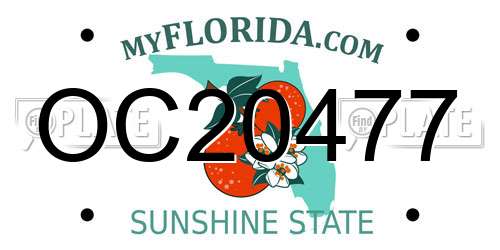 OC20477 Florida License Plate