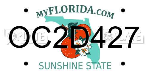 OC2D427 Florida License Plate
