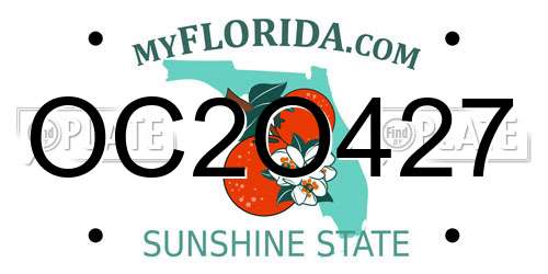 OC2O427 Florida License Plate