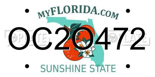 OC2O472 Florida License Plate