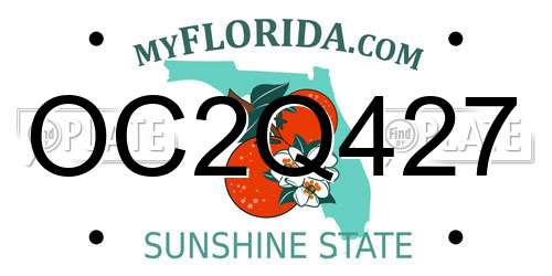 OC2Q427 Florida License Plate