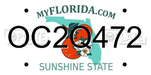 OC2Q472 Florida License Plate