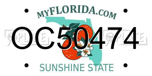 OC50474 Florida License Plate