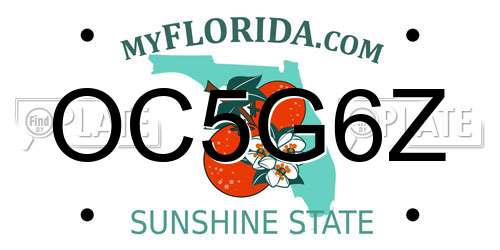 OC5G6Z Florida License Plate