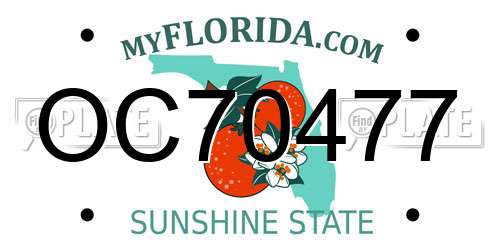 OC70477 Florida License Plate