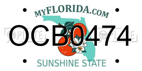 OCB0474 Florida License Plate