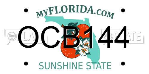OCB144 Florida License Plate