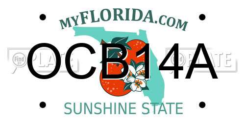 OCB14A Florida License Plate