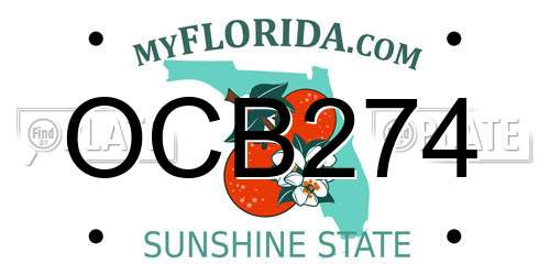 OCB274 Florida License Plate