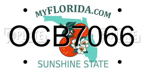 OCB7066 Florida License Plate