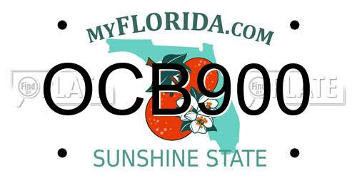 OCB900 Florida License Plate