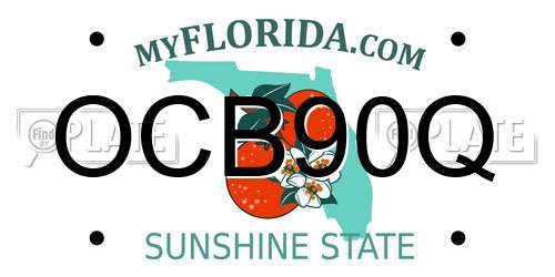 OCB90Q Florida License Plate