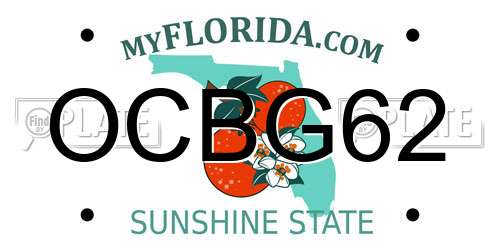 OCBG62 Florida License Plate