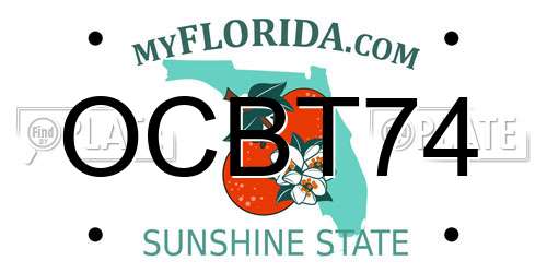 OCBT74 Florida License Plate