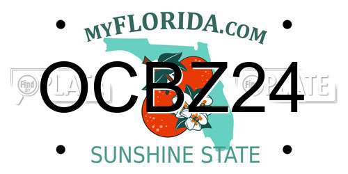 OCBZ24 Florida License Plate