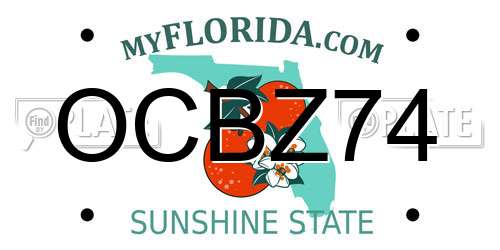 OCBZ74 Florida License Plate