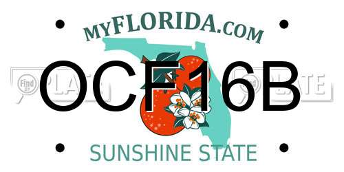 OCF16B Florida License Plate