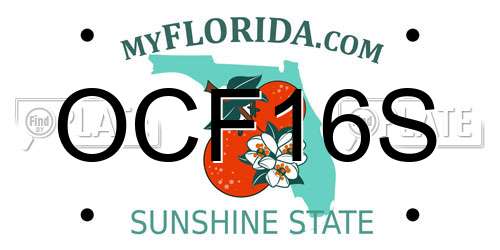 OCF16S Florida License Plate