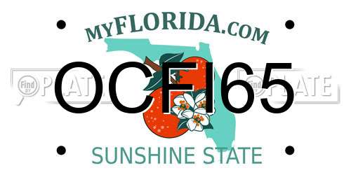 OCFI65 Florida License Plate