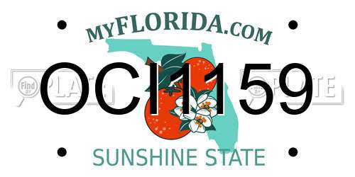 OCI1159 Florida License Plate
