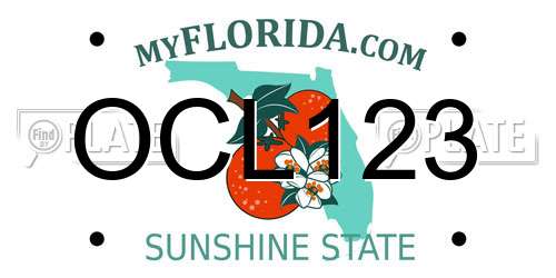 OCL123 Florida License Plate
