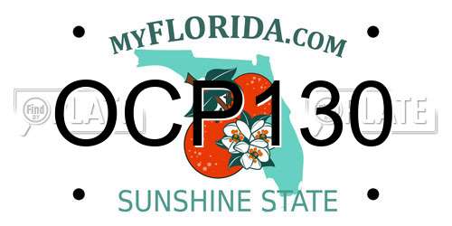 OCP130 Florida License Plate