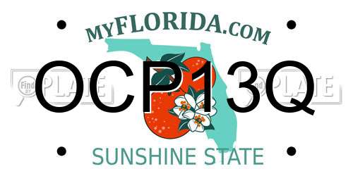 OCP13Q Florida License Plate