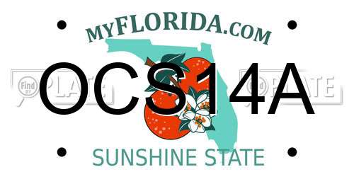 OCS14A Florida License Plate