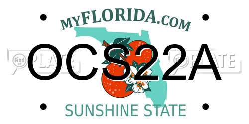 OCS22A Florida License Plate