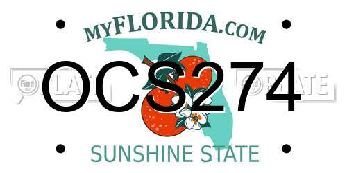 OCS274 Florida License Plate