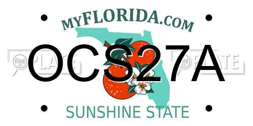 OCS27A Florida License Plate