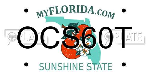 OCS60T Florida License Plate
