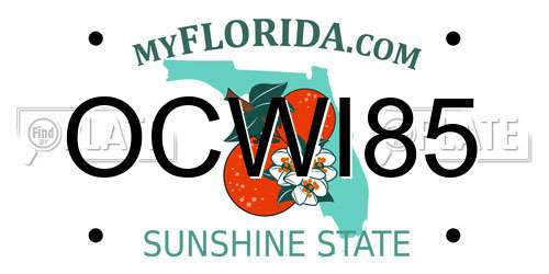 OCWI85 Florida License Plate