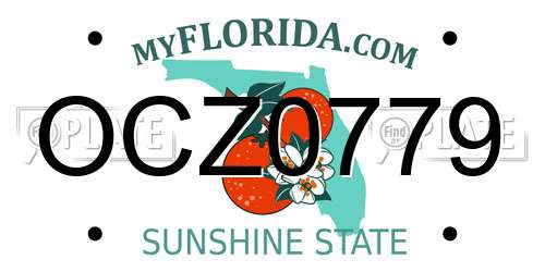 OCZ0779 Florida License Plate