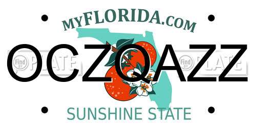 OCZQAZZ Florida License Plate