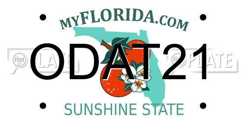 ODAT21 Florida License Plate