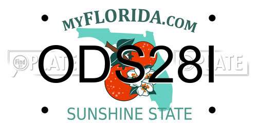 ODS28I Florida License Plate
