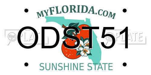 ODST51 Florida License Plate