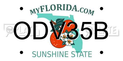 ODV35B Florida License Plate